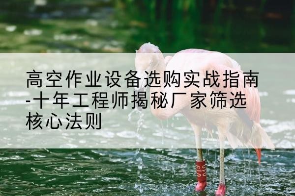 松山剪叉式升降机厂家-高空作业设备选购实战指南-十年工程师揭秘厂家筛选核心法则